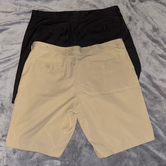 2 Pair George 38 Men’s Shorts Khaki and Black - Picture 7 of 9